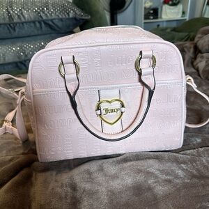 NEW Juicy Couture Pink Heart Logo Satchel